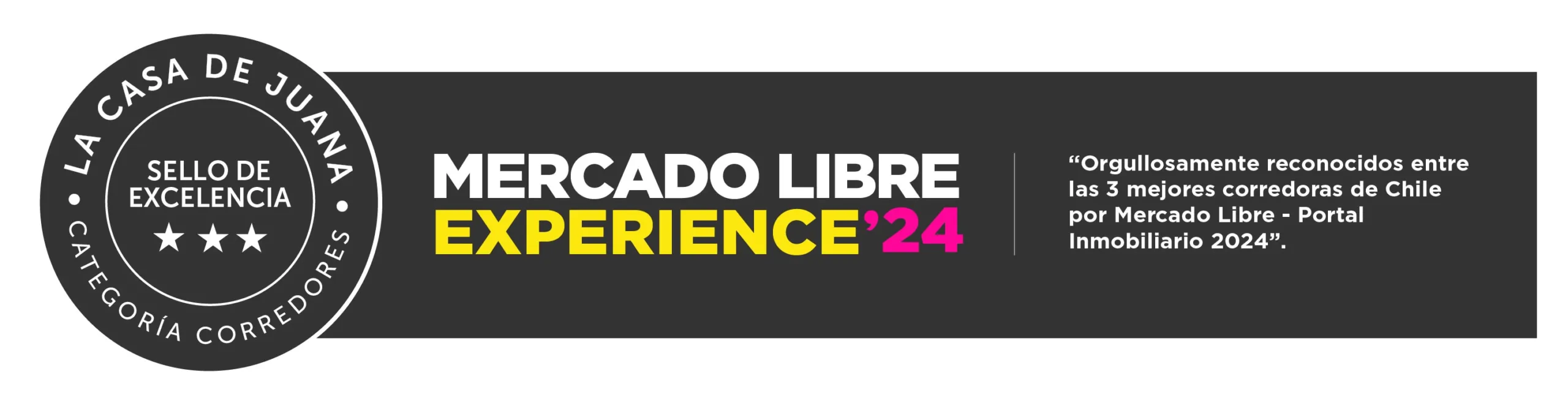 Sello entregado por Mercado Libre Experience 24 a La Casa de Juana